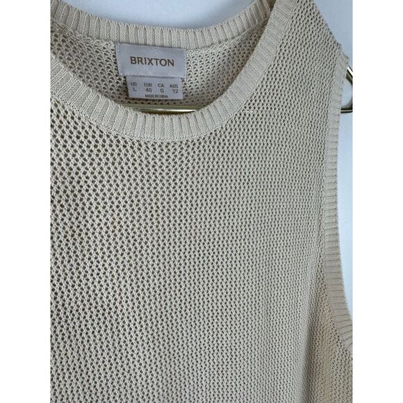 Brixton Women Aruba Dress Size L Whitecap Beige Beach Cover Up Cruise Maxi - Picture 5 of 6